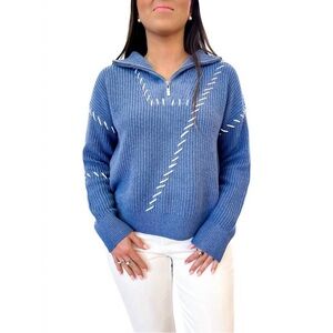 J. SOCIETY sewed up sweater in blue XL